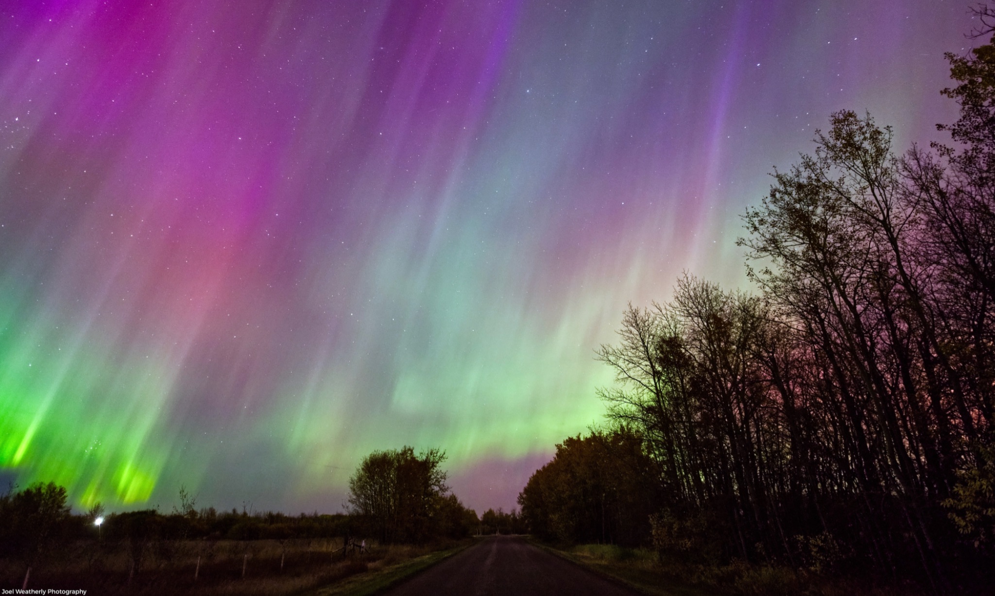 Community photo entitled G4 Auroras Over Alberta by Joel Weatherly on 10/10/2024 at Edmonton, Alberta, Canada