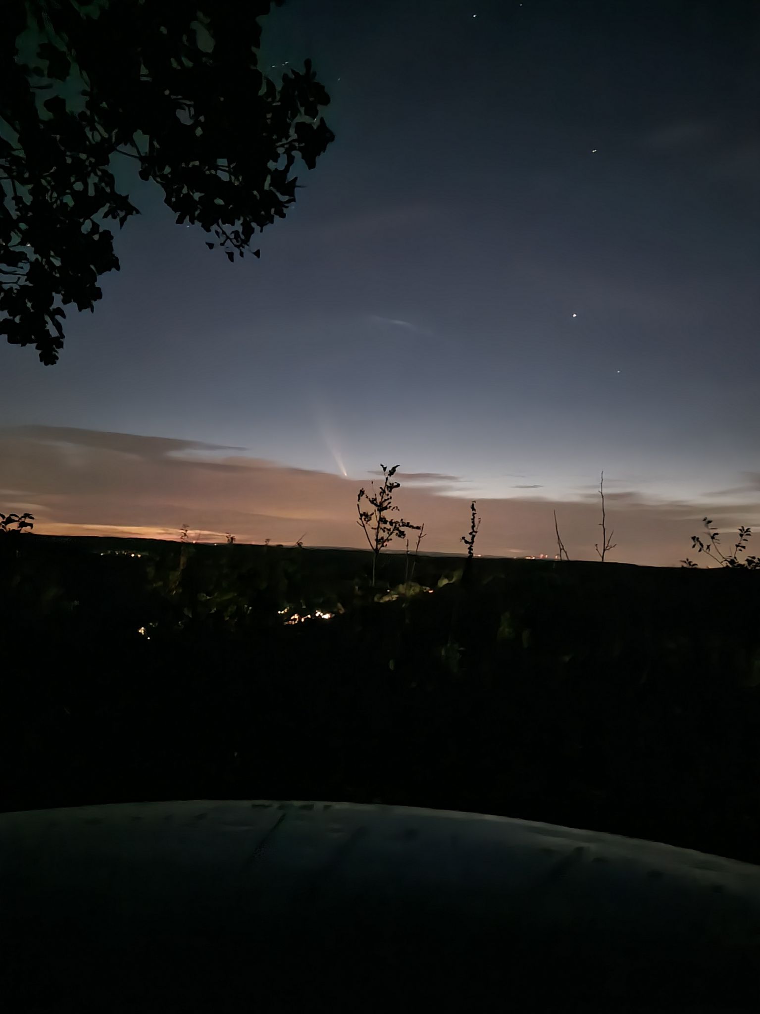 Community photo entitled Comet A3 as seen from Birkenkopf, Stuttgart, Germany by Andreas Schnyder on 10/13/2024 at Stuttgart, Germany