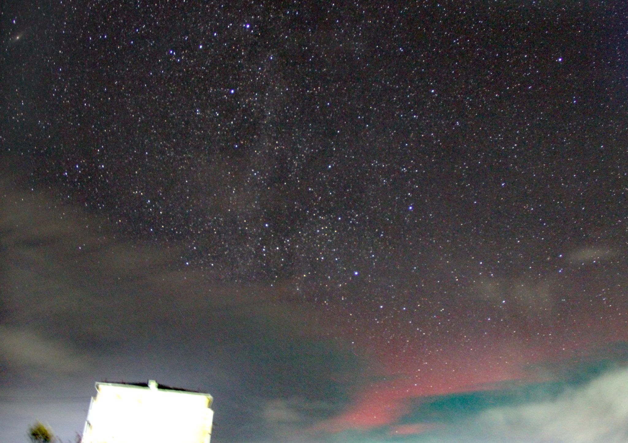 Community photo entitled Aurora at latitude 42.86 N and M31 by Filipp Romanov on 10/11/2024 at Yuzhno-Morskoy, Nakhodka, Russia