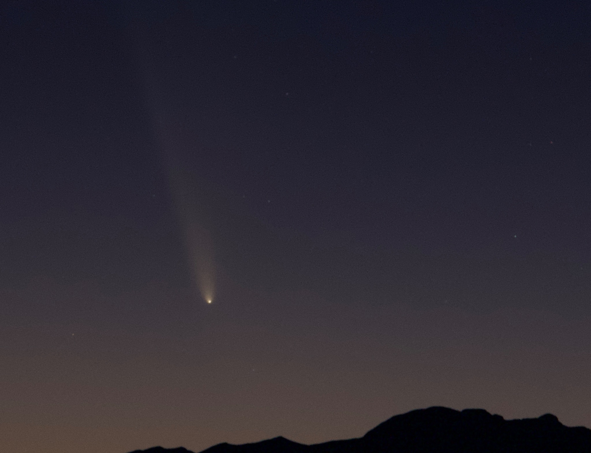 Community photo entitled Desert view comet by Teresa Skye on 10/12/2024 at Amargosa Valley, Nevada