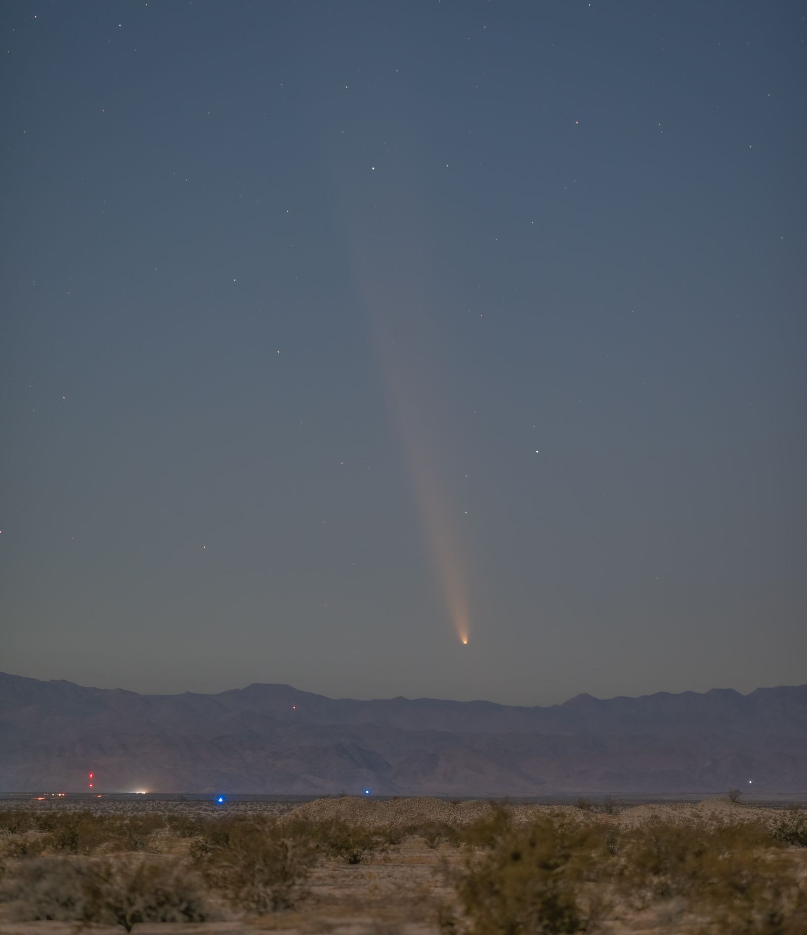 Community photo entitled Comet C/2023 A3 (Tsuchinshan–ATLAS) as seen near Calexico, California by SERGEI TIMOFEEVSKI on 10/13/2024 at Calexico, California