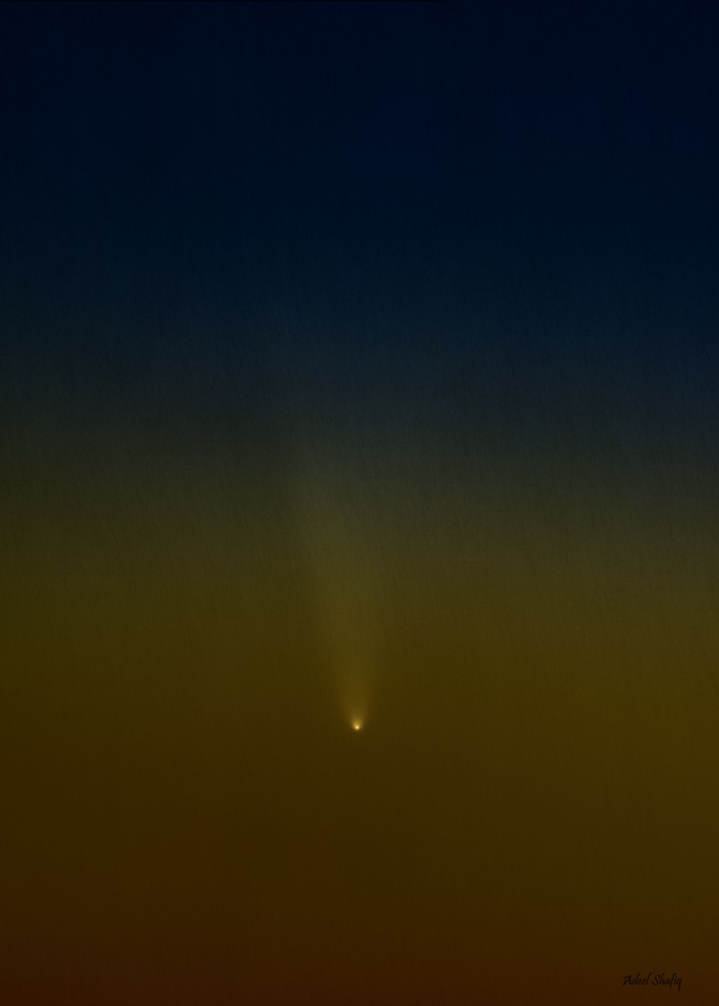 Community photo entitled Comet C/2023 Tsuchinshan ATLAS A3 at it's closest approach to Earth from Islamabad in Twilight! by Adeel Shafiq on 10/12/2024 at Islamabad, Federal Area, Pakistan