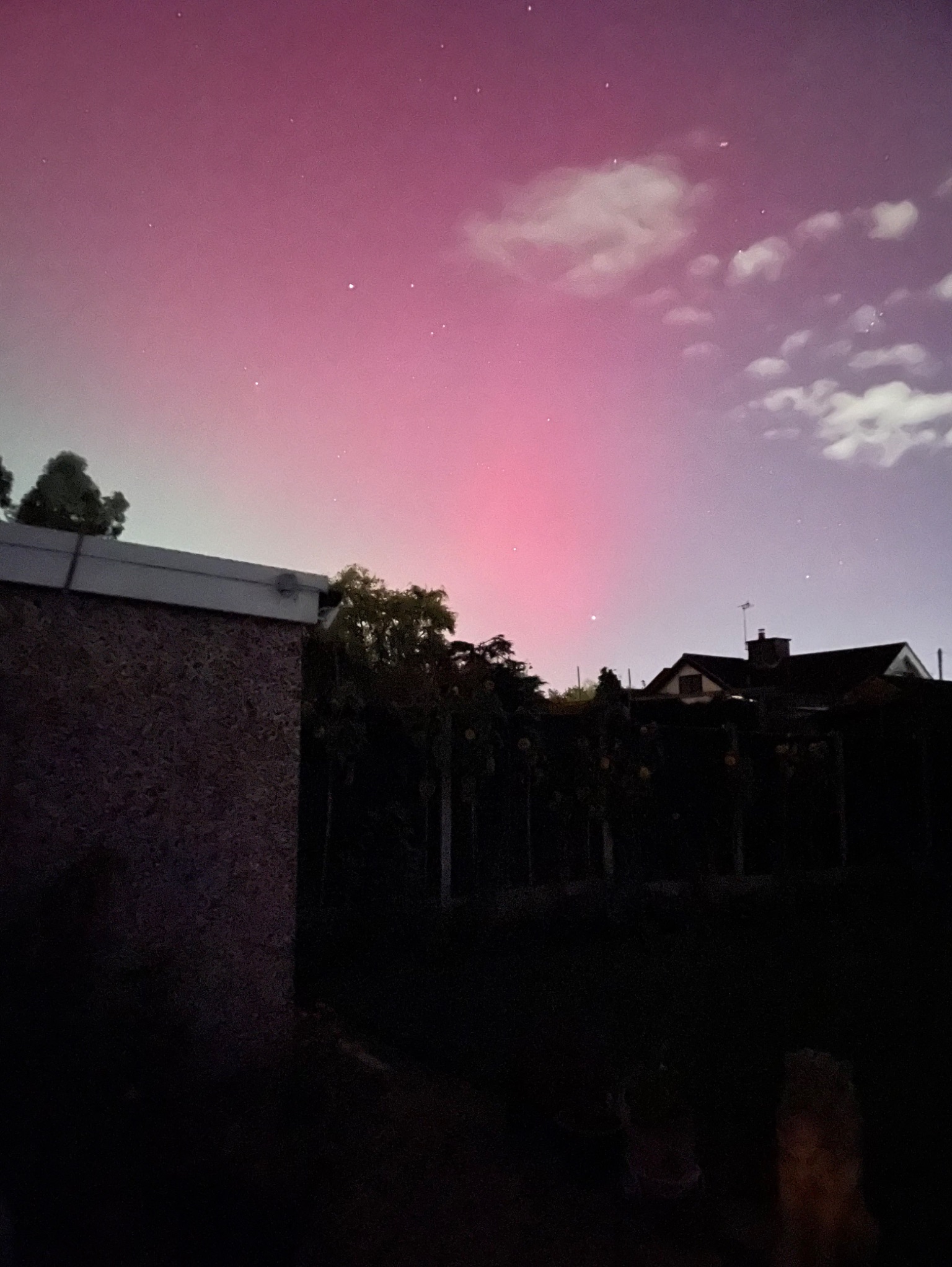 Community photo entitled Bright red and green Aurora by Brian Cross on 10/10/2024 at Groby Leicester England