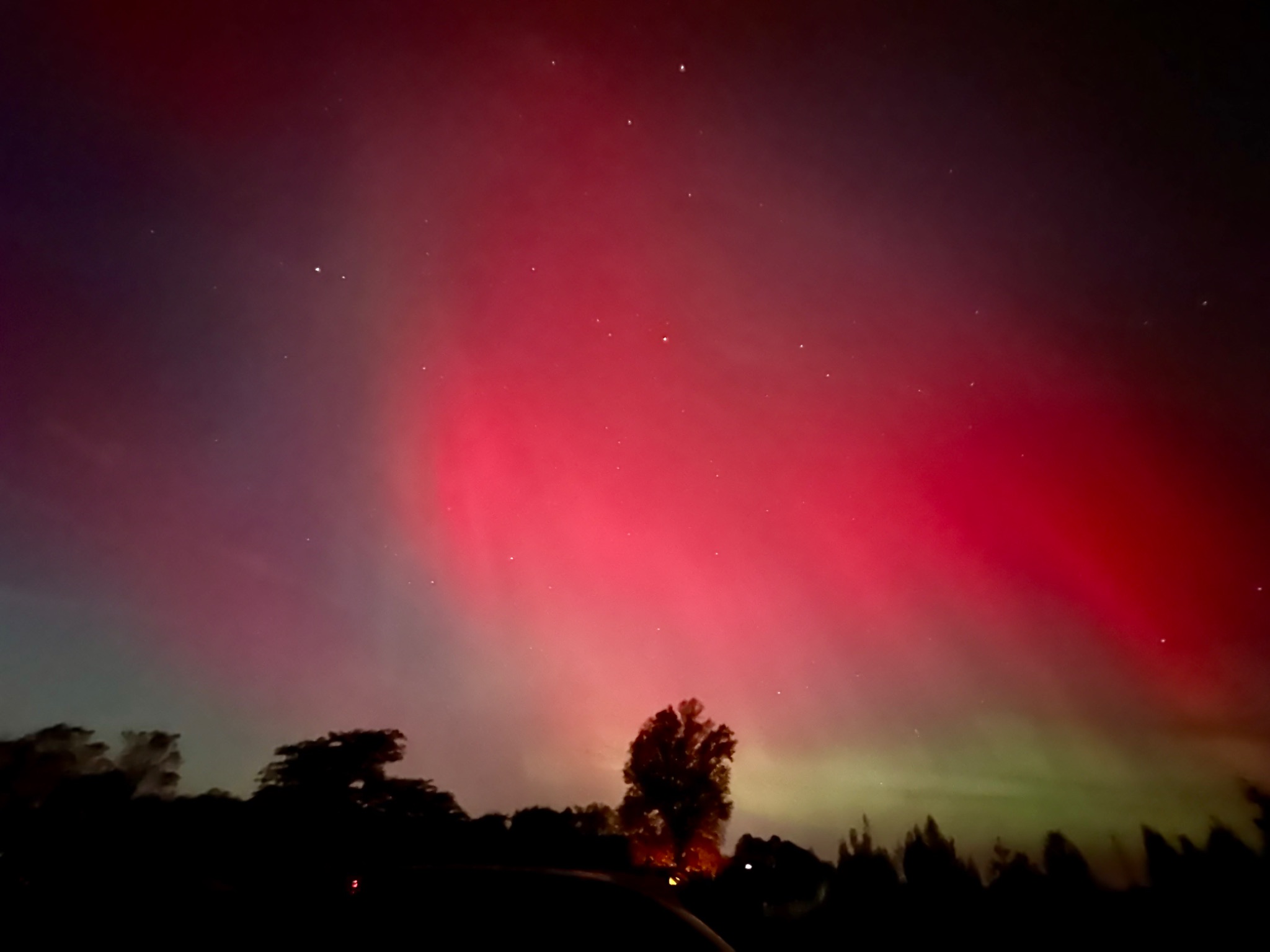 Community photo entitled Red Aurora over Harrington State Park by Todd N. Weiler on 10/11/2024 at Harrington Beach State Park Wisconsin