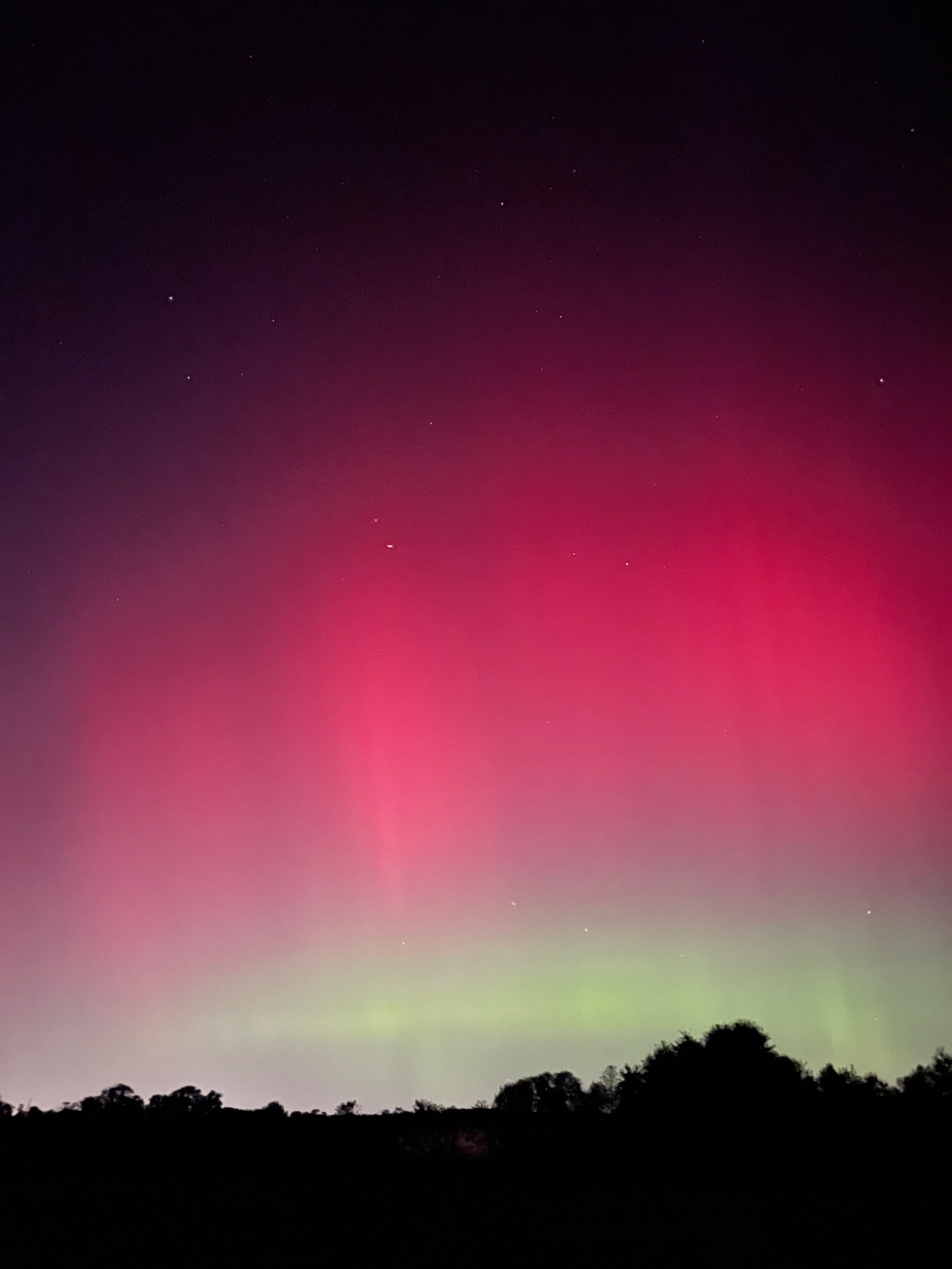 Community photo entitled Southern Maryland Aurora by Yvonne Navalaney on 10/11/2024 at Owings, Maryland