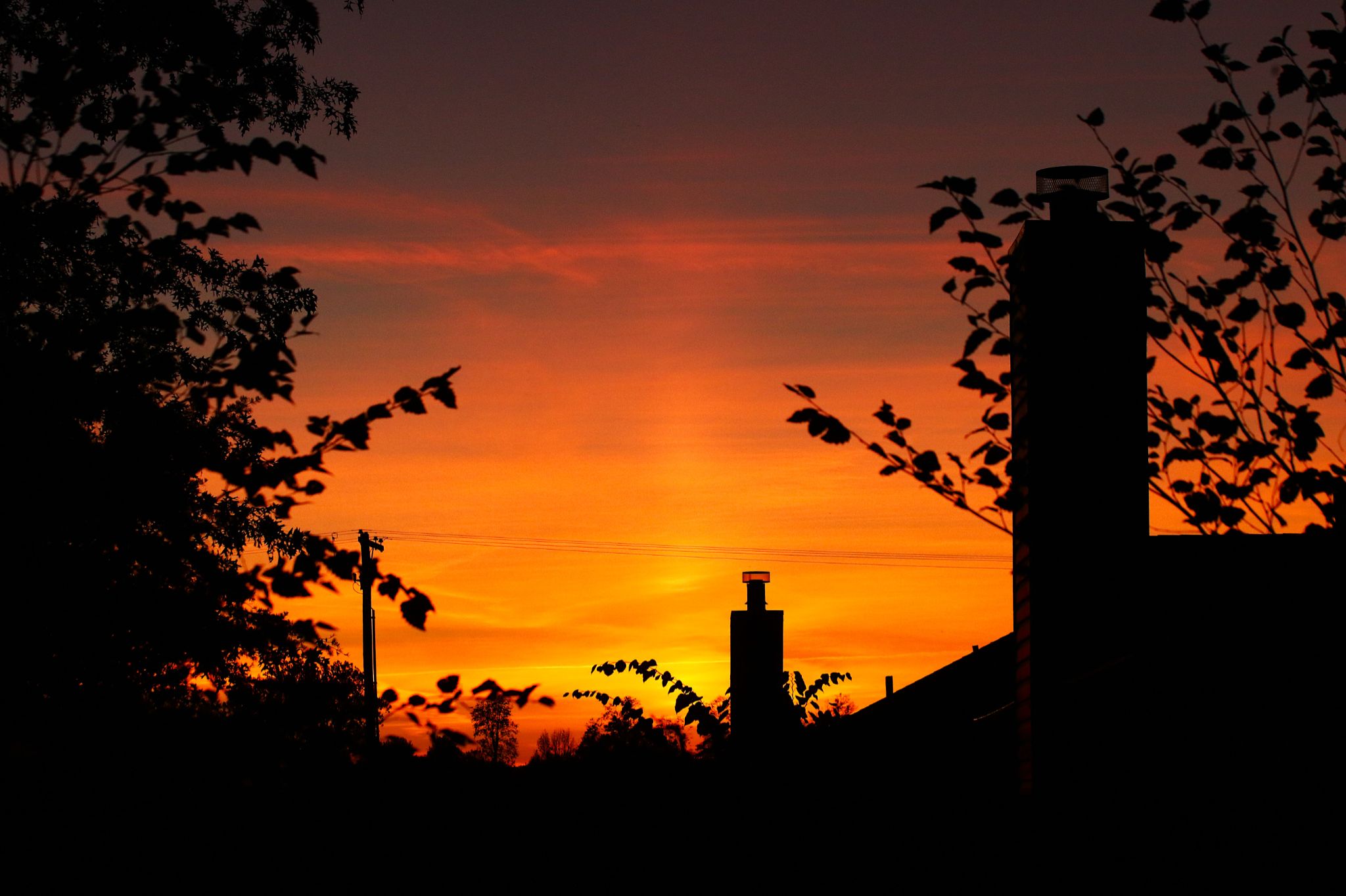 Community photo entitled Sunset sun pillar by Bill Kozar on 10/02/2024 at Columbus, Indiana, USA