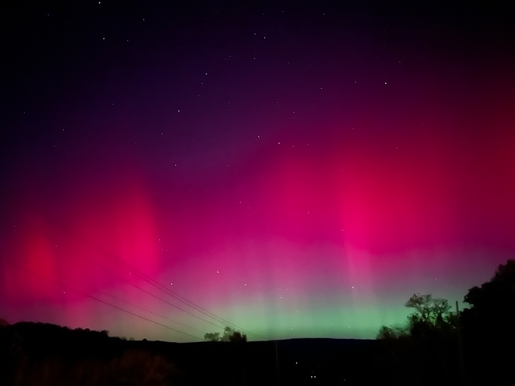 Community photo entitled Norther Lights in Southern Virginia by Lori Mellons on 10/10/2024 at Fort Blackmore, Virginia- Scott County