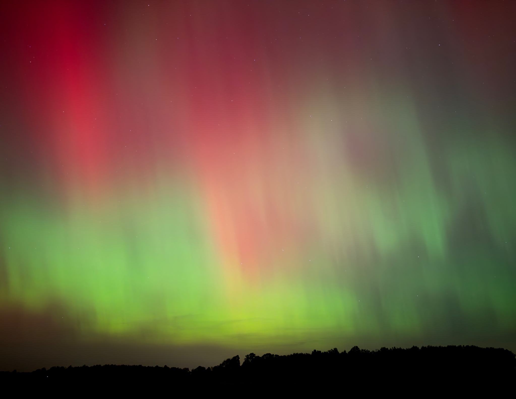 Community photo entitled The Aurora and the Big Dipper by Linda Lawson on 10/10/2024 at Owosso, Michigan