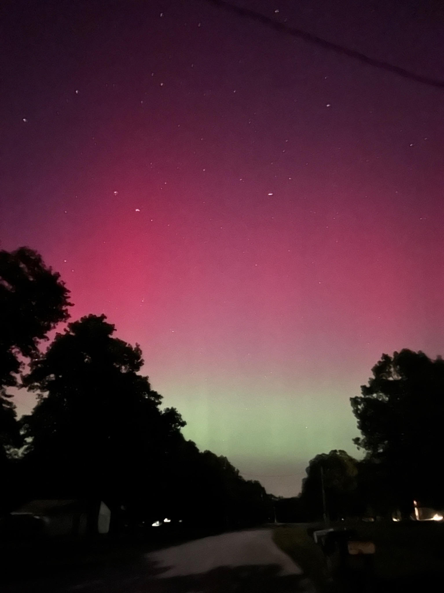 Community photo entitled Northern lights in Missouri by Annette Fagan on 10/10/2024 at Deepwater, Missouri