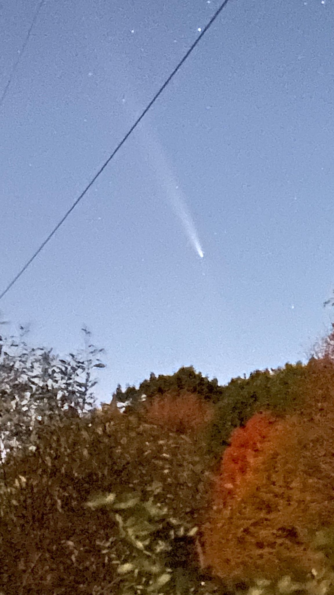 Community photo entitled Comet A3 over autumn foliage by Sheri Matthews on 10/15/2024 at Ballston Spa, NY