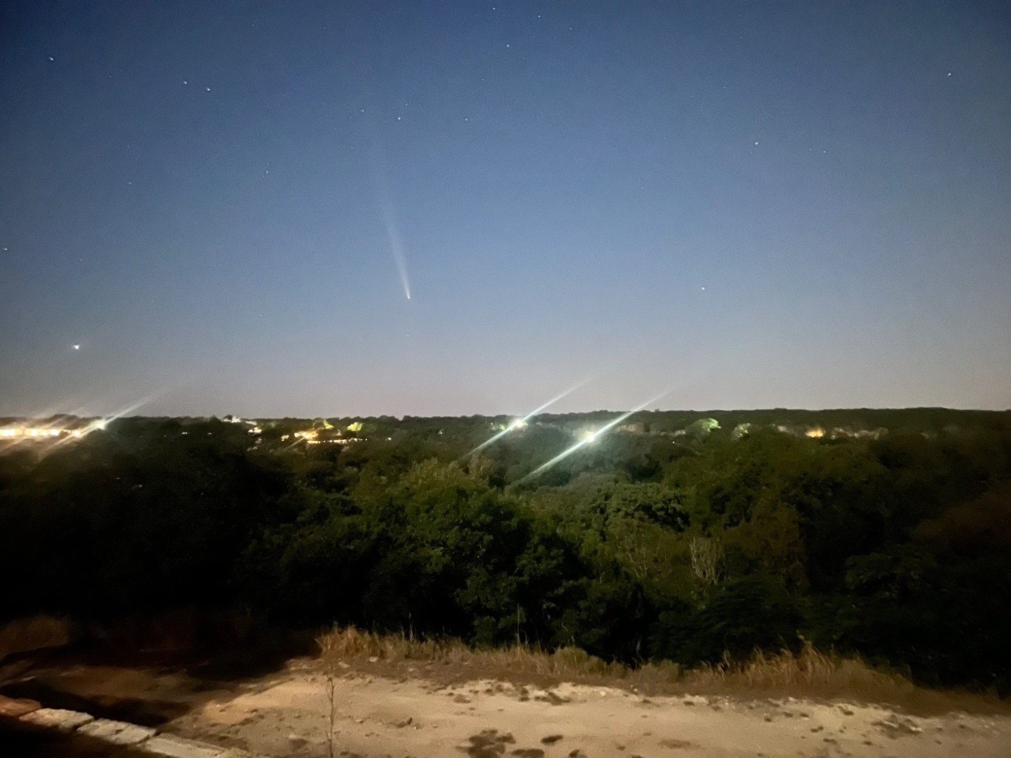 Community photo entitled The comet by Michael White on 10/14/2024 at Taken from Ding Dong, TX