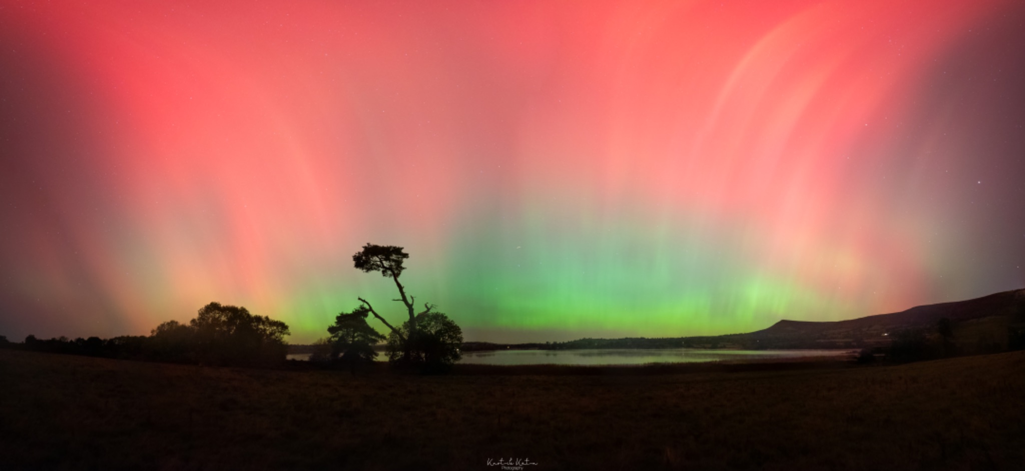 Community photo entitled Auroral Lake by Kartik Kota on 11/10/2024 at Llangorse Lake, South Wales, UK