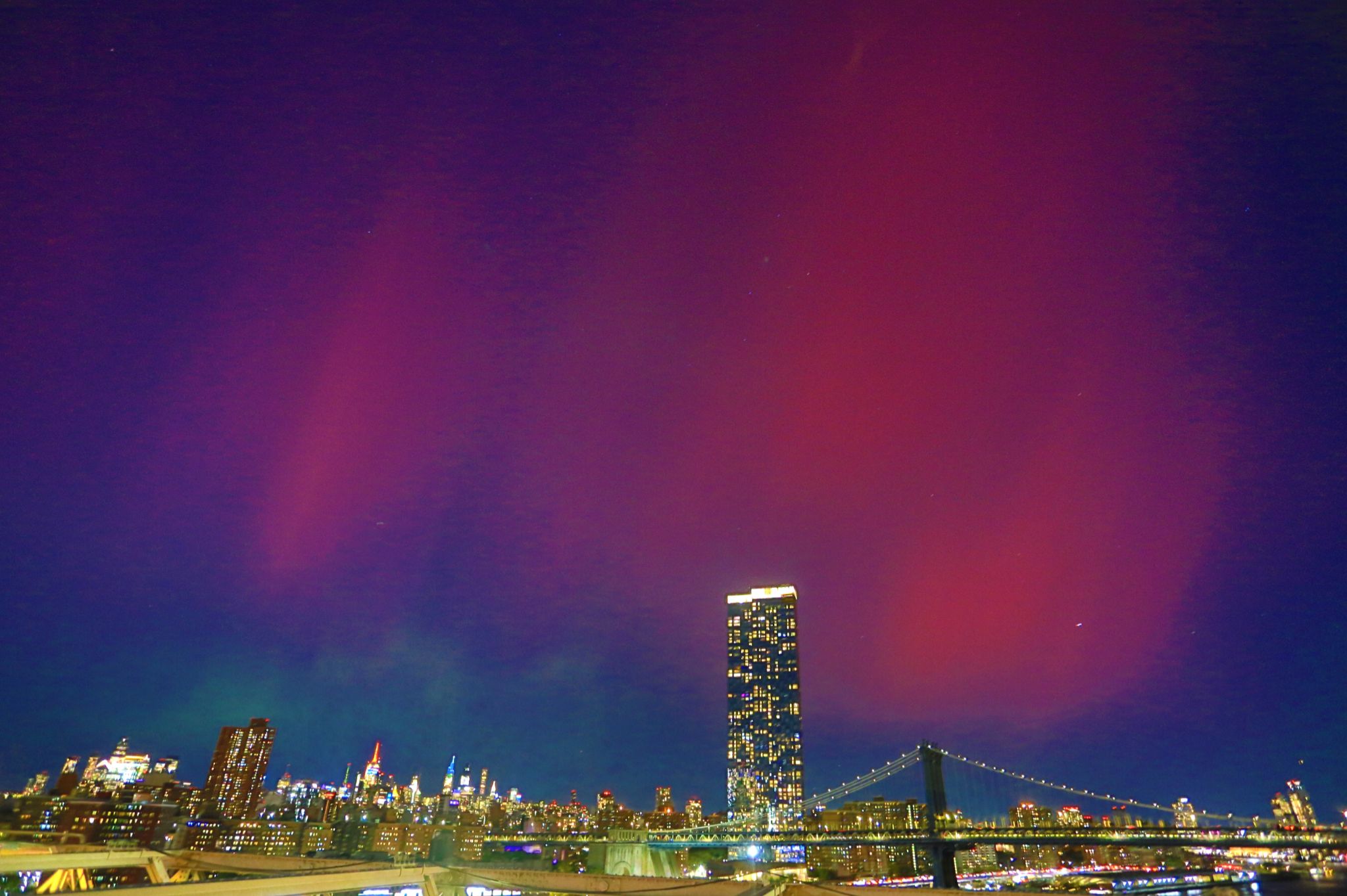 Community photo entitled Northern Lights Over Manhattan by Paul C. Peh on 10/10/2024 at New York, New York, USA