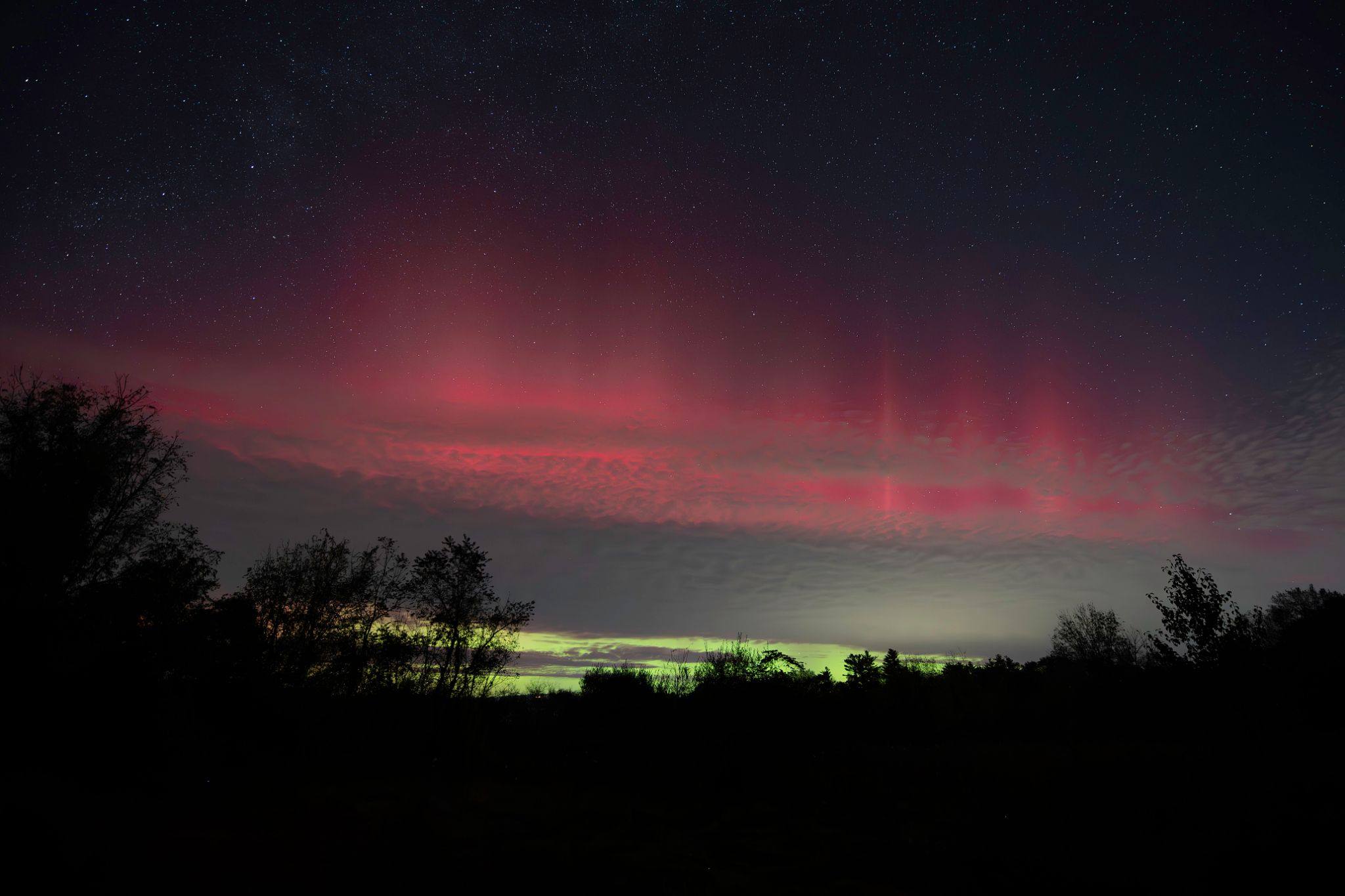 Community photo entitled Unexpected Northern Lights in New Jersey by Patrice Duffy on 10/08/2024 at Montague New Jersey USA