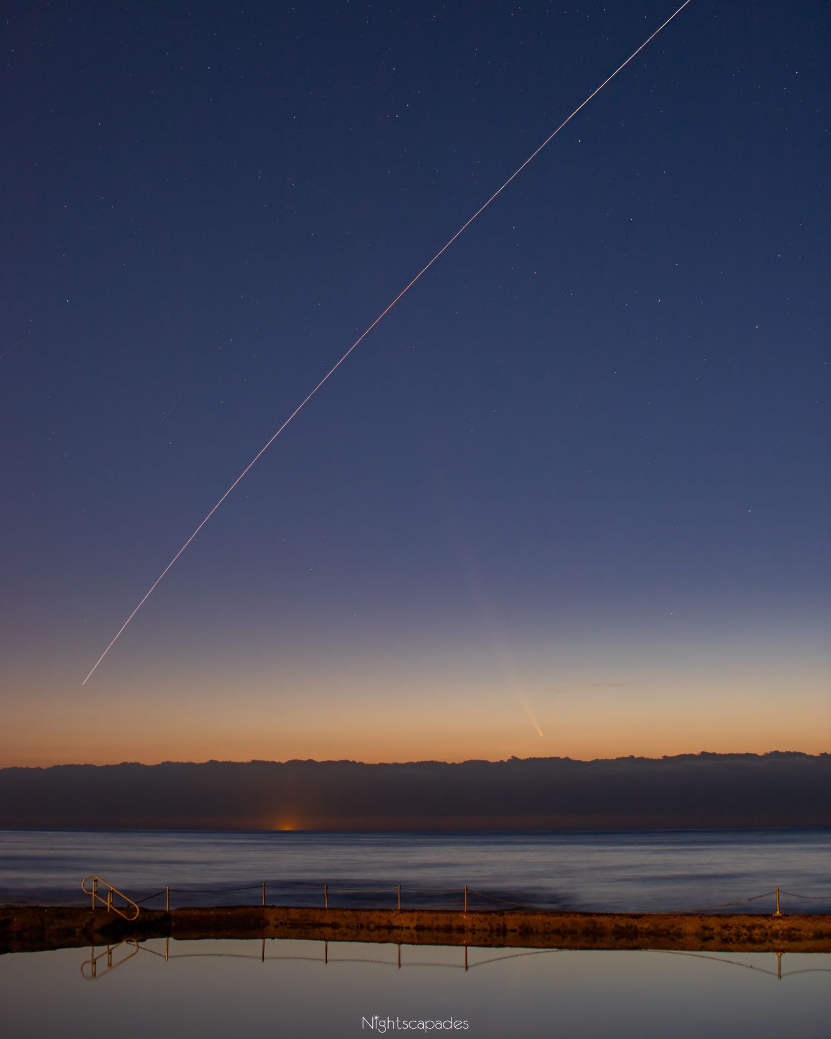 Community photo entitled Tiangong and Tsuchinshan–ATLAS by Doug Ingram on 10/04/2024 at Cronulla, New South Wales, Australia