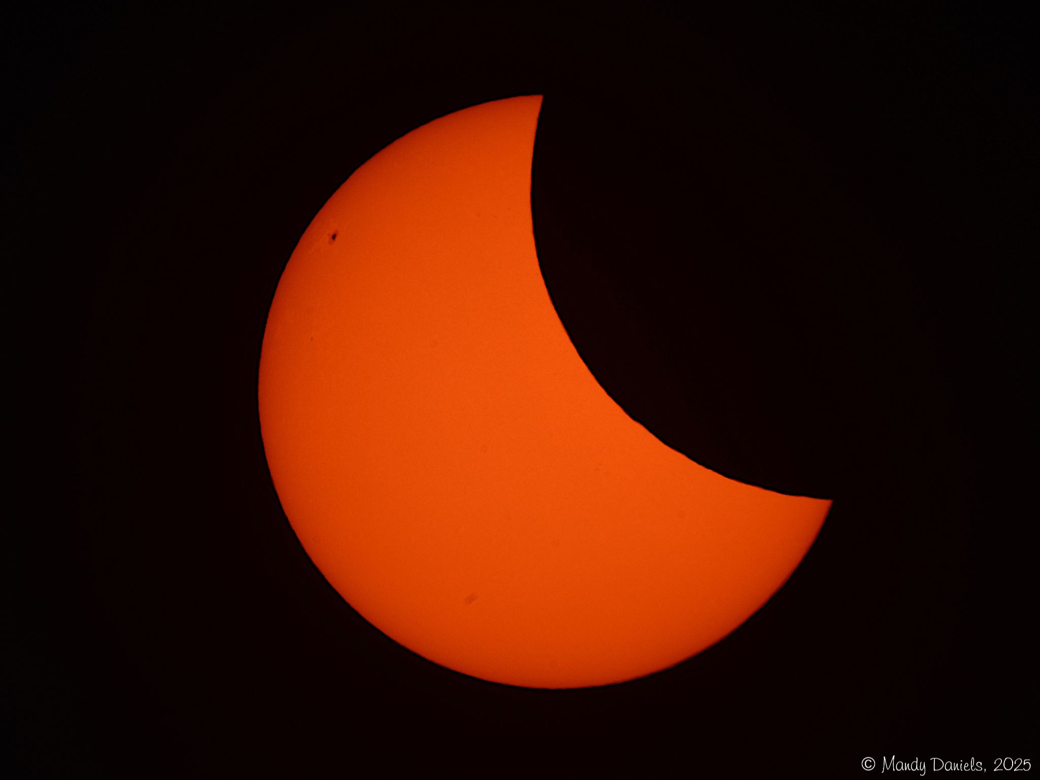 Community photo entitled March 2025 Solar Eclipse by Mandy Daniels on 03/29/2025 at Derbyshire, UK