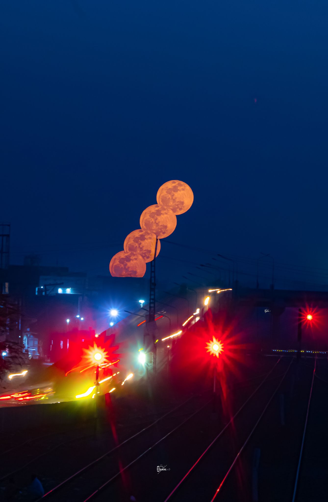 Community photo entitled Witnessing April's Pink Moon in Stages by Saqlain Haider on 04/13/2025 at Pattoki,Punjab,Pakistan