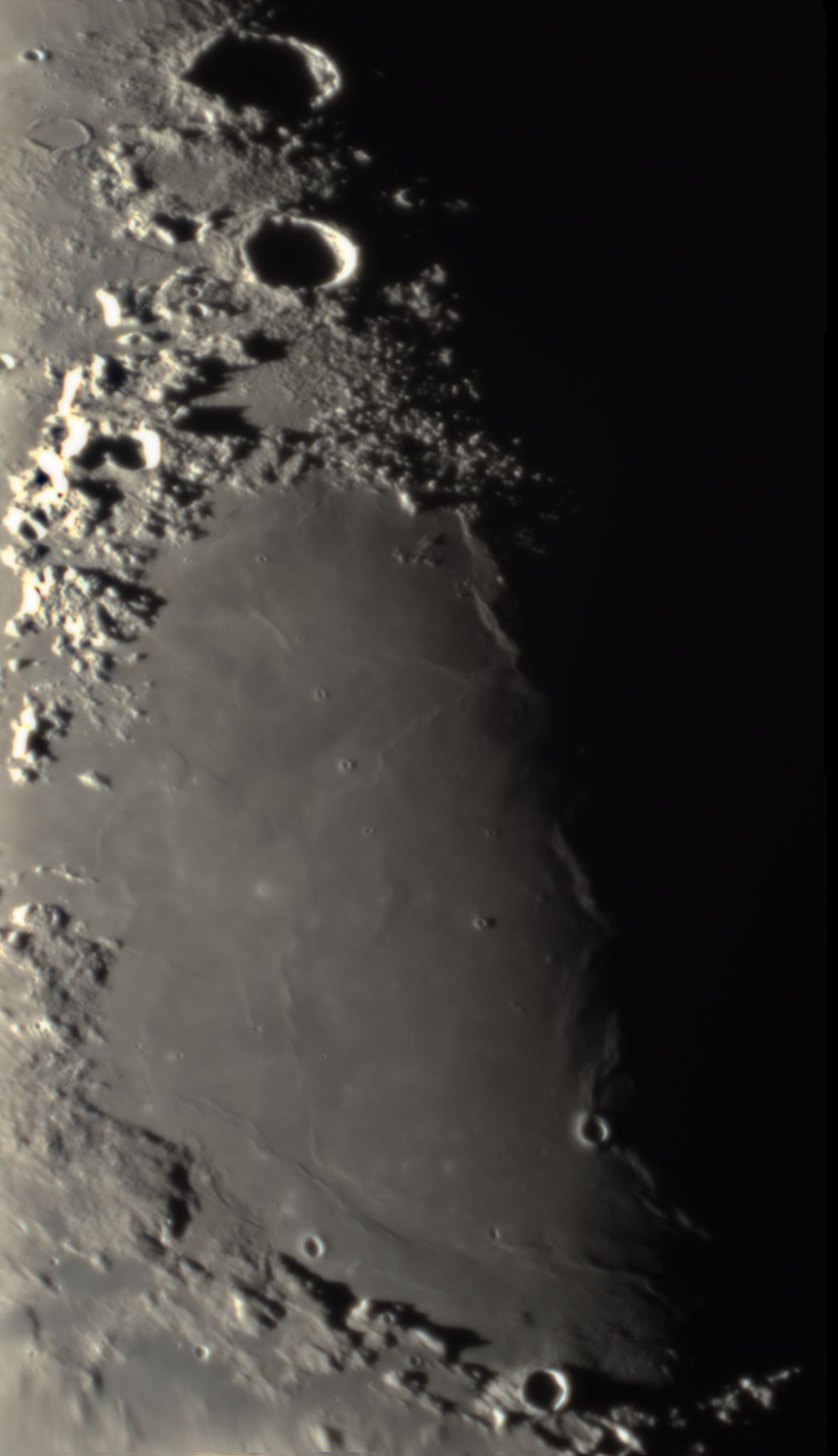 Community photo entitled Mare Serenitatis, Caucasus Mountains and craters Eudoxus and Aristoteles by Steven Bellavia on 09/13/2025 at Smithfield, VA