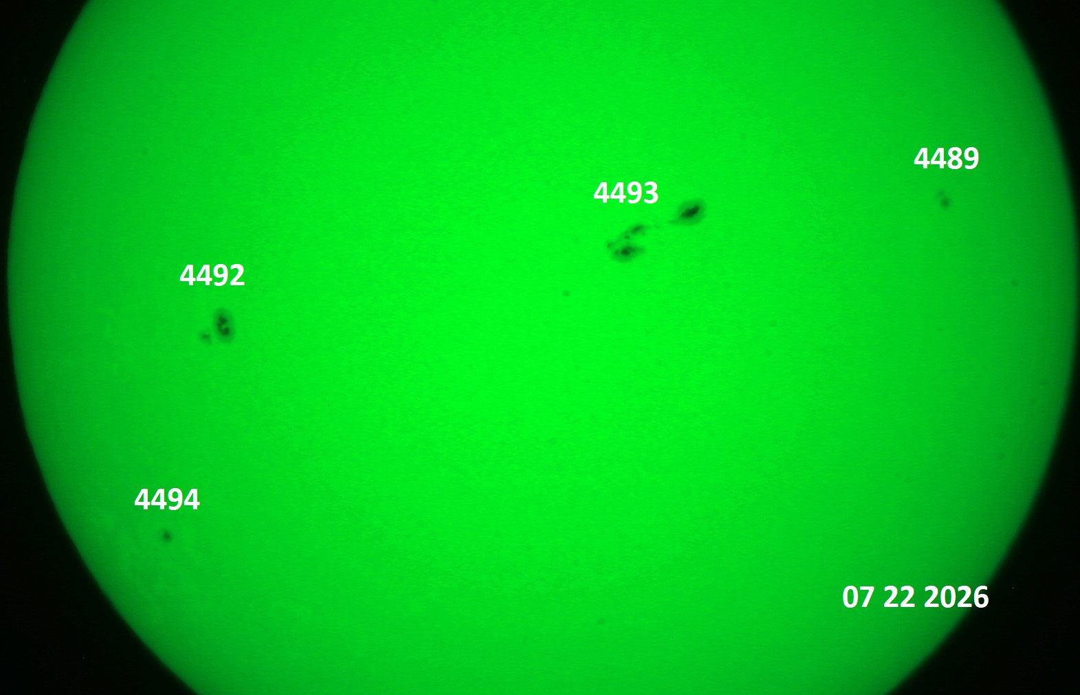Community photo entitled Sunspot 4493 has a 'beta-gamma-delta' Magnetic Field by Victor Rogus on 07/22/2026 at Sedona, Arizona, USA