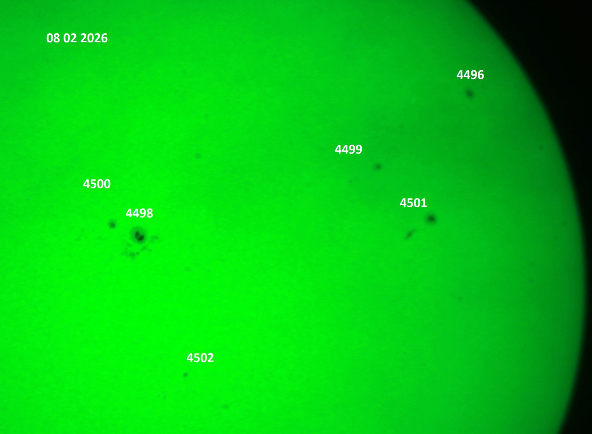 Community photo entitled Sunspot 4498 has a 'beta-delta' Magnetic Field by Victor Rogus on 08/02/2026 at Sedona, Arizona, USA