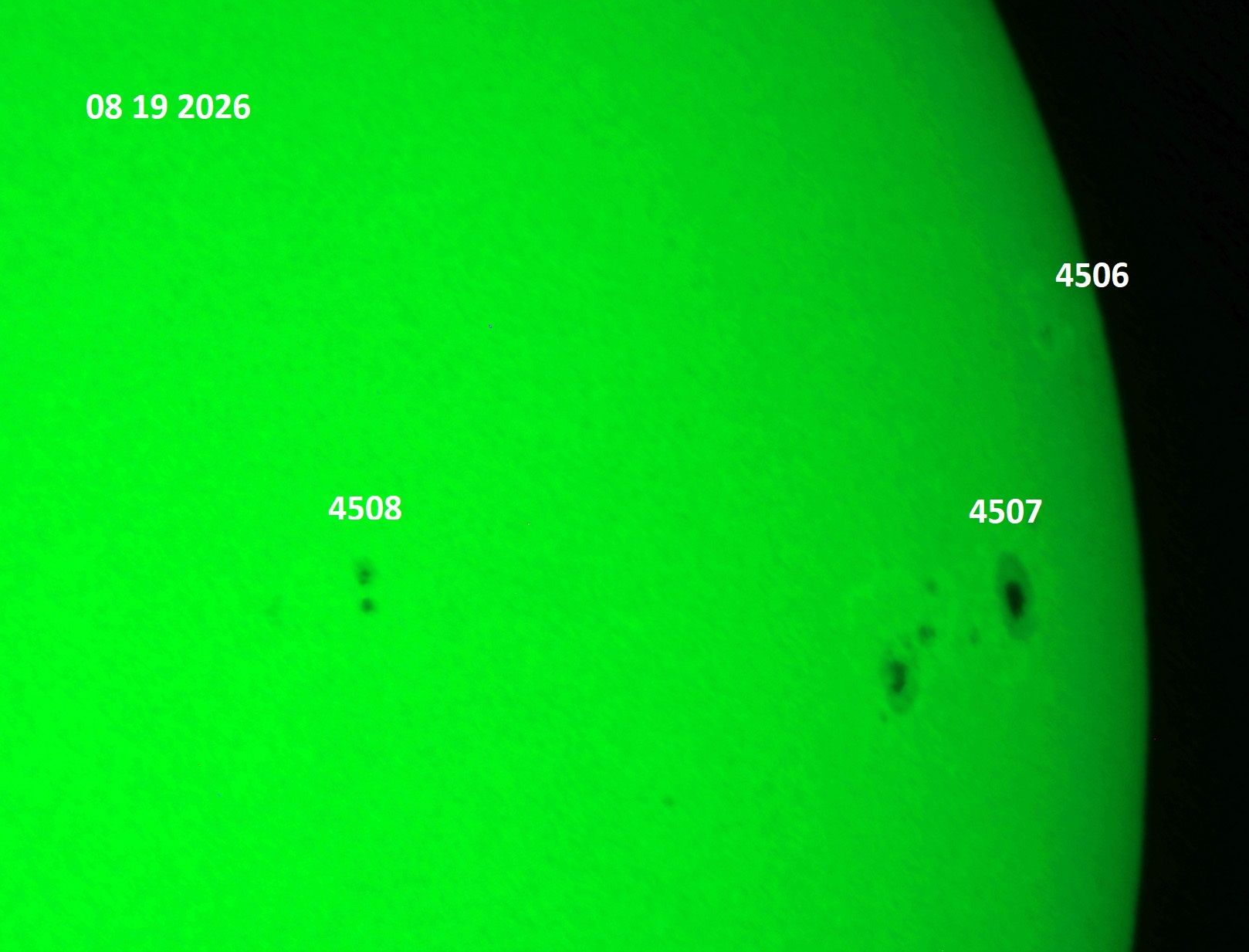 Community photo entitled Sunspot 4507 Has Developed a 'beta-gamma-delta' Magnetic Field! by Victor Rogus on 08/19/2026 at Sedona, Arizona, USA