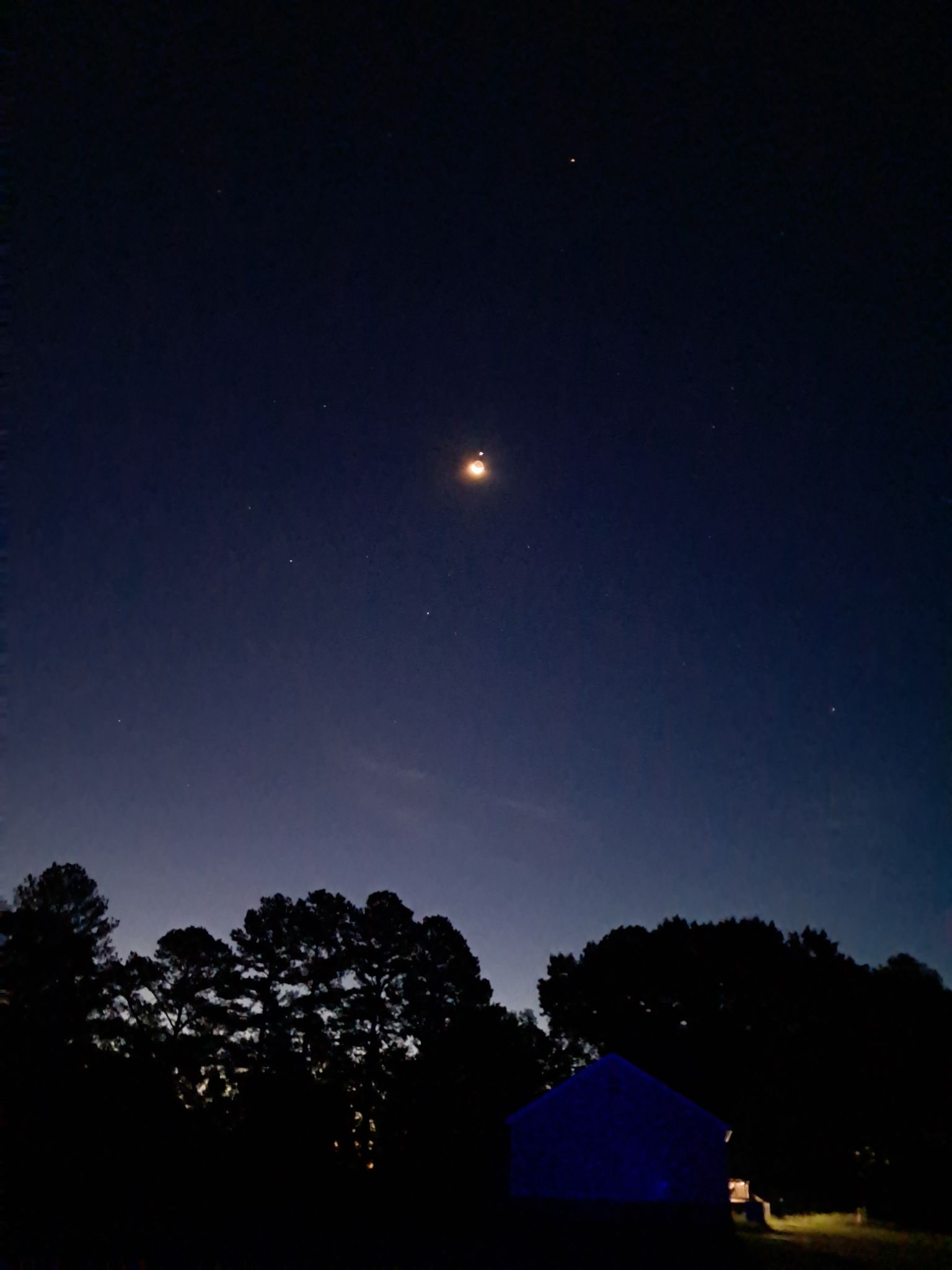 Community photo entitled The moon getting kissed by Julie Hubbard on 10/06/2026 at Carson, Va. 23830